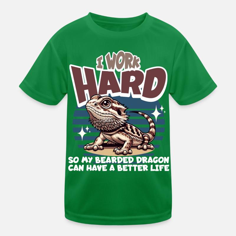 Bartagame Bartagamen Bearded Dragon Kinder Funktions-T-Shirt
