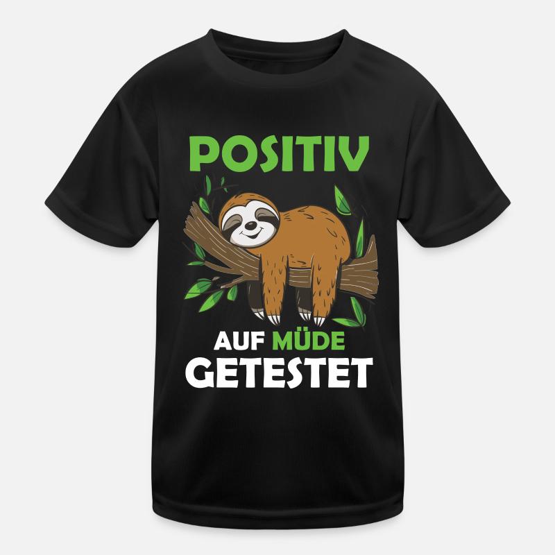 Funny sloth, no desire Kids Functional T-Shirt