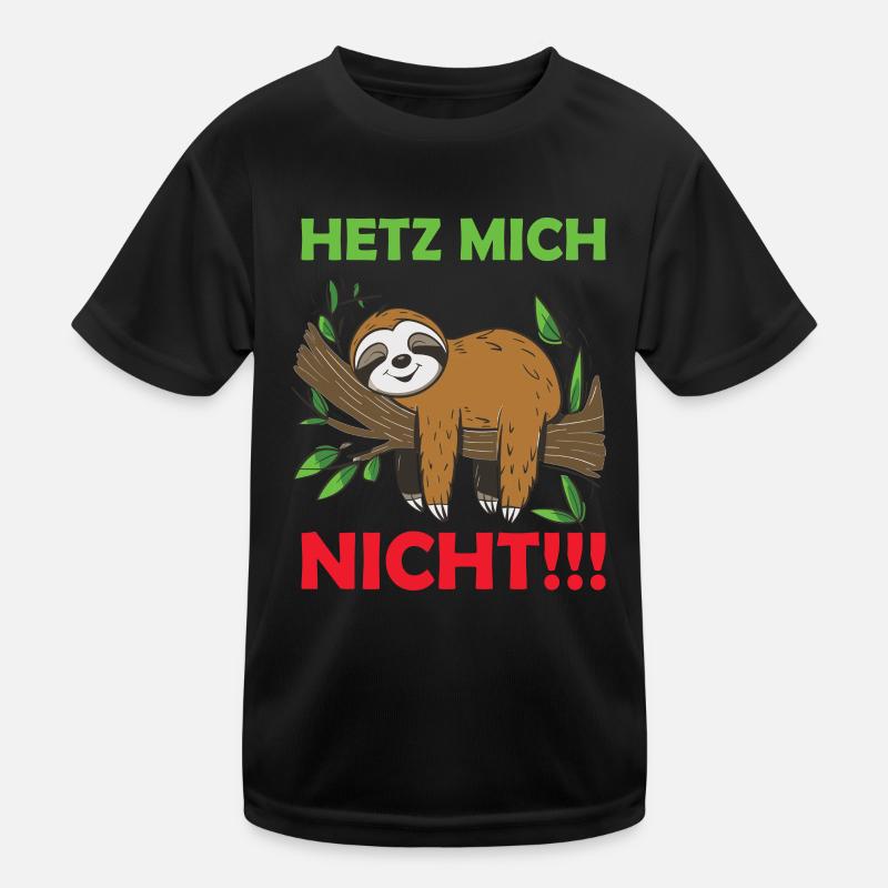 Funny sloth, no desire Kids Functional T-Shirt