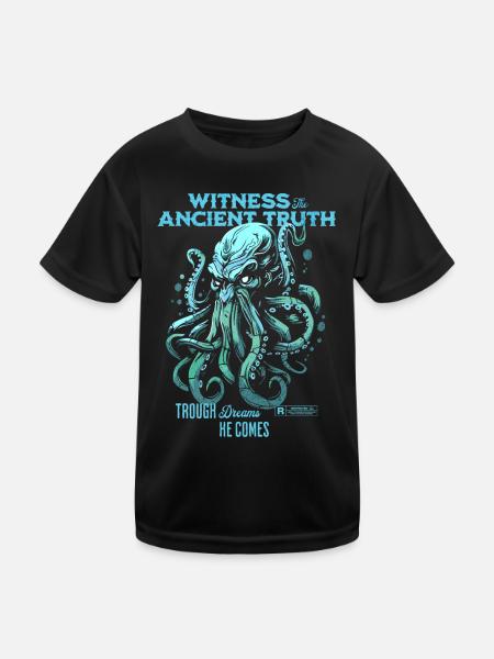 Ancient Truth Cthulhu Kult Lovecraft Necronomicon - Kinder Funktions-T-Shirt - Schwarz - Vorne