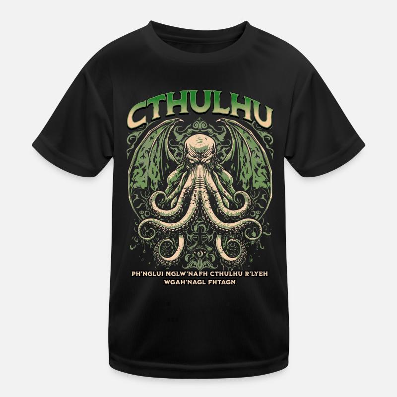 Comsic Horror Cthulhu Kult Lovecraft Necronomicon Kinder Funktions-T-Shirt