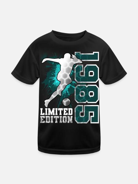 1985 Born Football Limited Edition Birthday - Kids Functional T-Shirt - black - Front