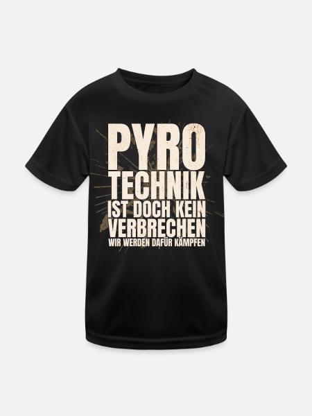 La pyrotechnie n’est pas un crime - Meme Spruch - T-shirt sport Enfant - noir - Devant