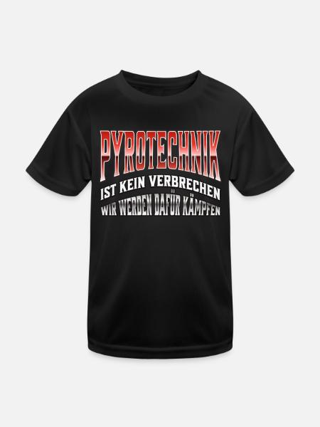 Pyrotechnics are not a crime - Meme Spruch - Kids Functional T-Shirt - black - Front