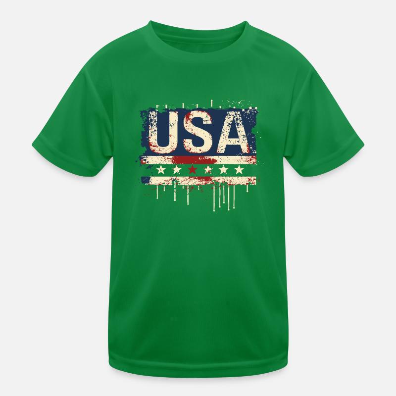 Drapeau du Jour de l’Indépendance des États-Unis T-shirt sport Enfant