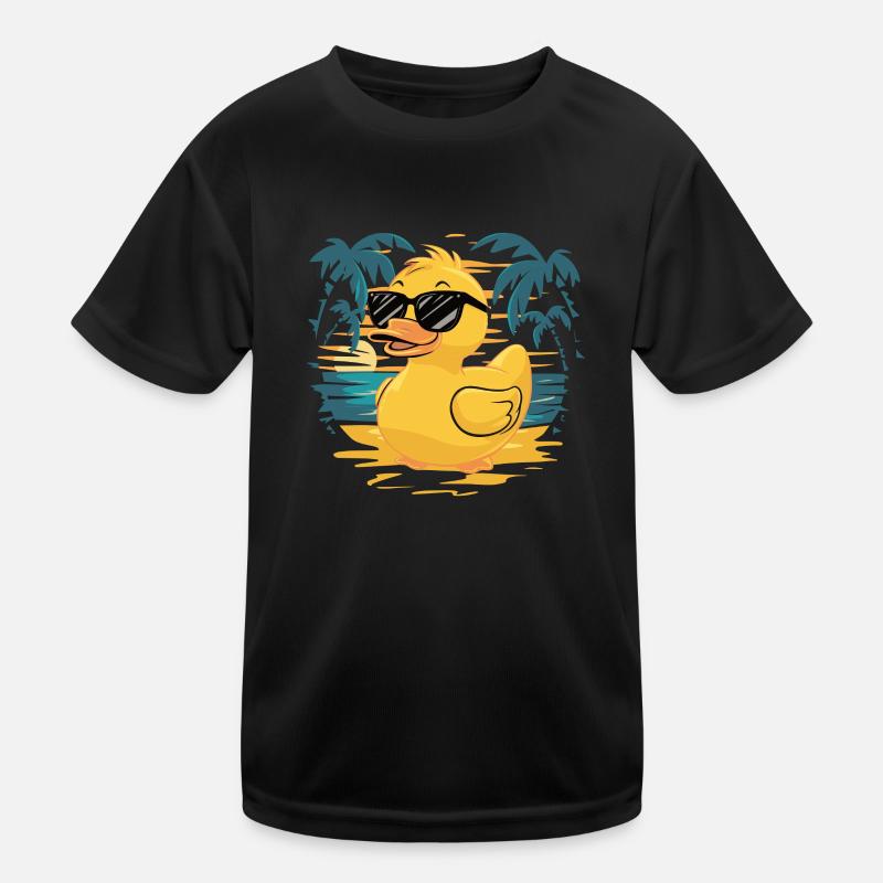 Canard en caoutchouc cool sur la plage T-shirt sport Enfant