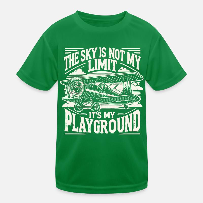 Pilot, Airplane, Flyer, Flight School Kids Functional T-Shirt