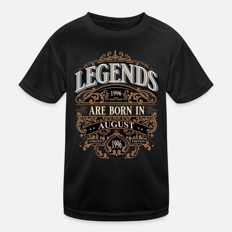 1996 Août Né Anniversaire Année de naissance T-shirt sport Enfant