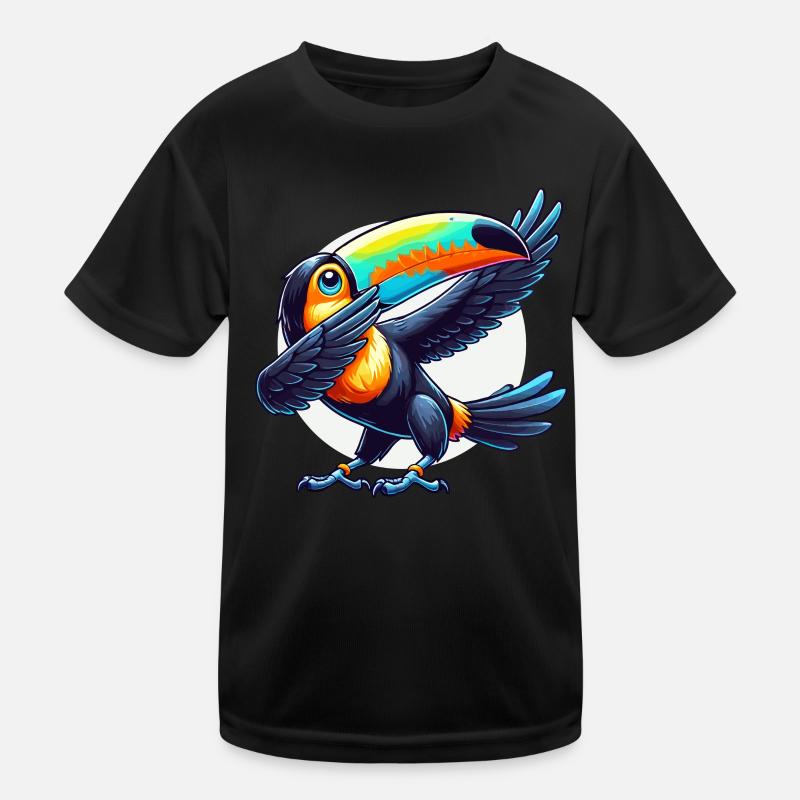 Toucan, Tropical Bird, Dabbing, Exotic Kids Functional T-Shirt