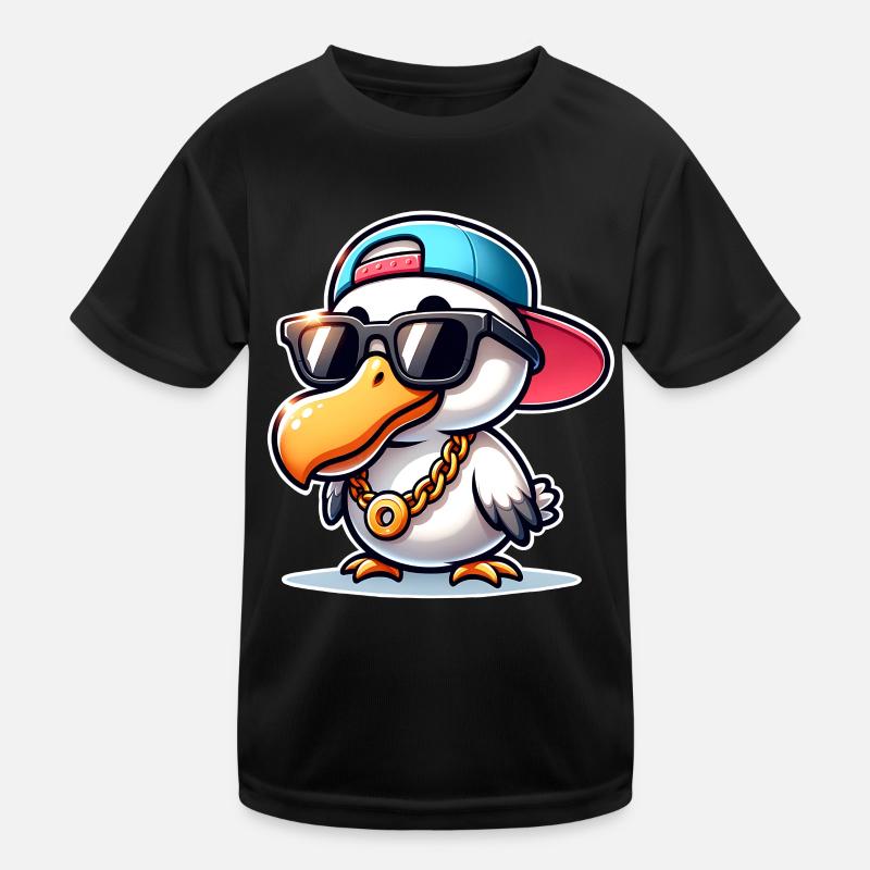 Dodo - Kinder Funktions-T-Shirt - Schwarz