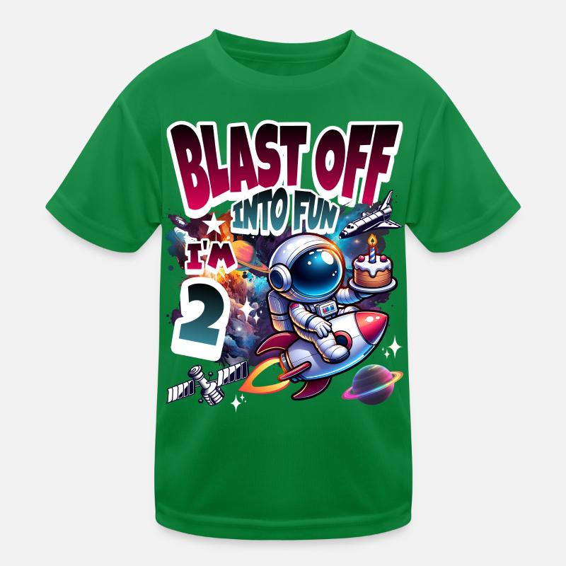 Astronaute 2e anniversaire Espace T-shirt sport Enfant
