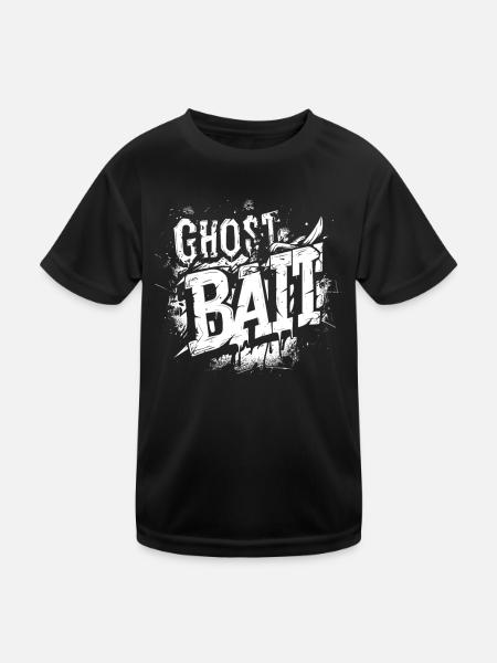 Ghost Bait Haunted Font Ghost Bait | Paranormal - Kids Functional T-Shirt - black - Front