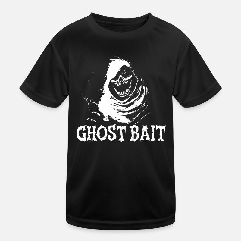 Ghost Bait Skull Ghost Bait Haunted Grim Reaper Kids Functional T-Shirt