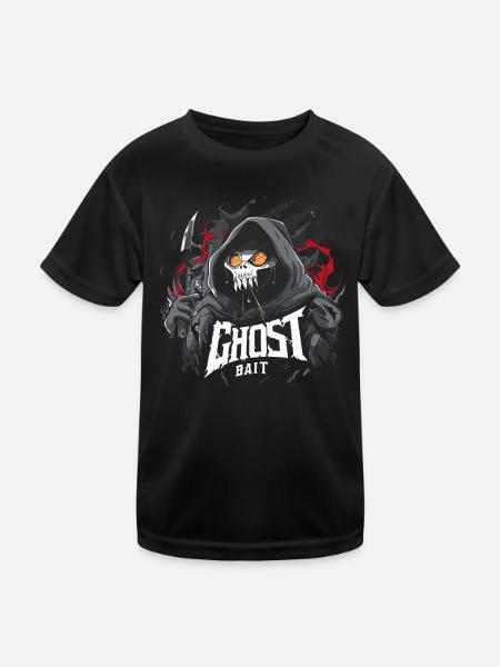 Appât fantôme Appât fantôme Conception Paranormal Hunter - T-shirt sport Enfant - noir - Devant