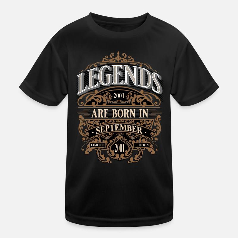 2001 Septembre Anniversaire de naissance Année de naissance T-shirt sport Enfant