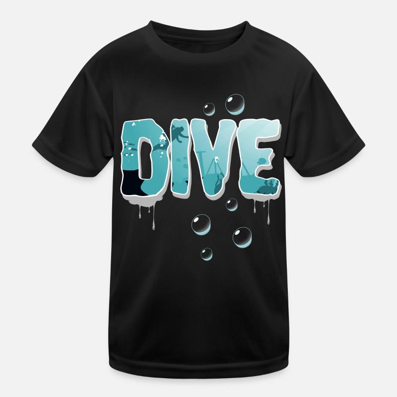 Taucher Tauchen Kinder Funktions-T-Shirt