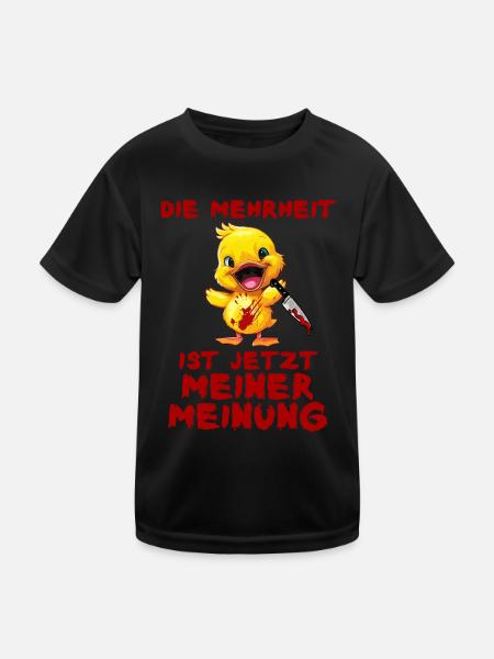 La majorité de mon avis Canard au couteau Halloween - T-shirt sport Enfant - noir - Devant