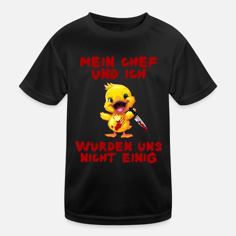 Chef und ich wurden uns nicht einig - Ente Messer Kinder Funktions-T-Shirt
