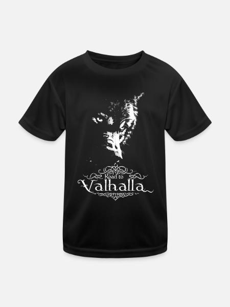 De Shadow Wolf Road à Valhalla Design - T-shirt sport Enfant - noir - Devant