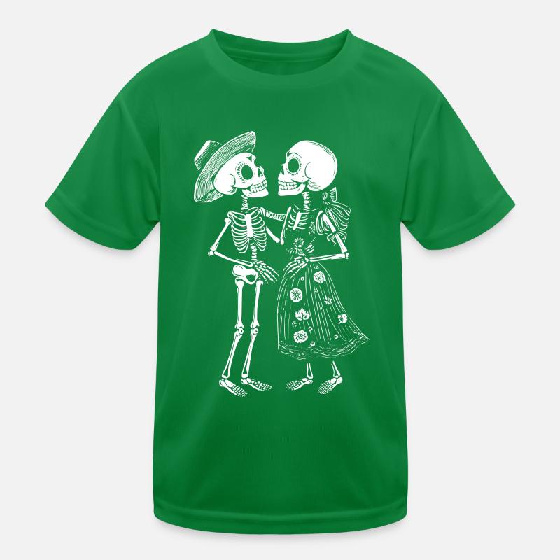 Couple de squelettes dansants à la mexicaine T-shirt sport Enfant