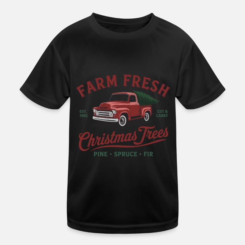 Fresh Christmas trees - pine, spruce, fir Kids Functional T-Shirt