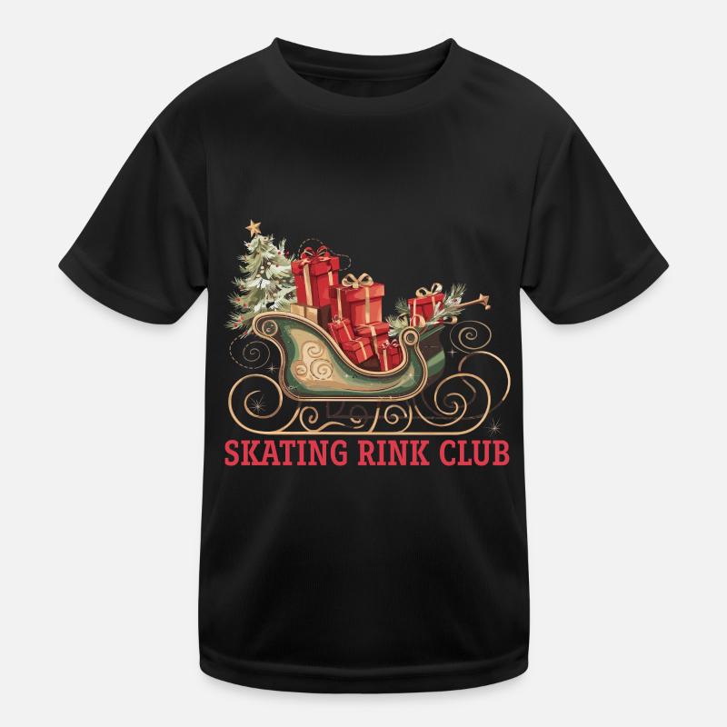 Partnerlook Eislaufbahn Club - Schlitten Kinder Funktions-T-Shirt