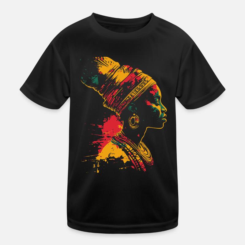 Profil coloré du Mois de l’histoire des Noirs T-shirt sport Enfant