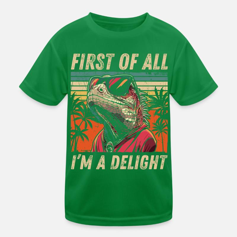Style Iguane Tropical - Conception de Chemise Rétro T-shirt sport Enfant