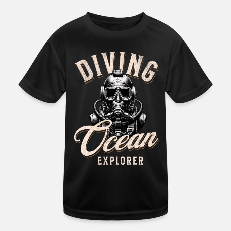 Taucher Ocean Explorer Kinder Funktions-T-Shirt