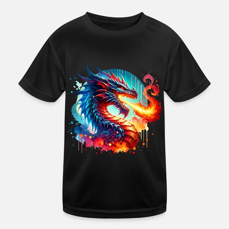 Drache Kinder Funktions-T-Shirt