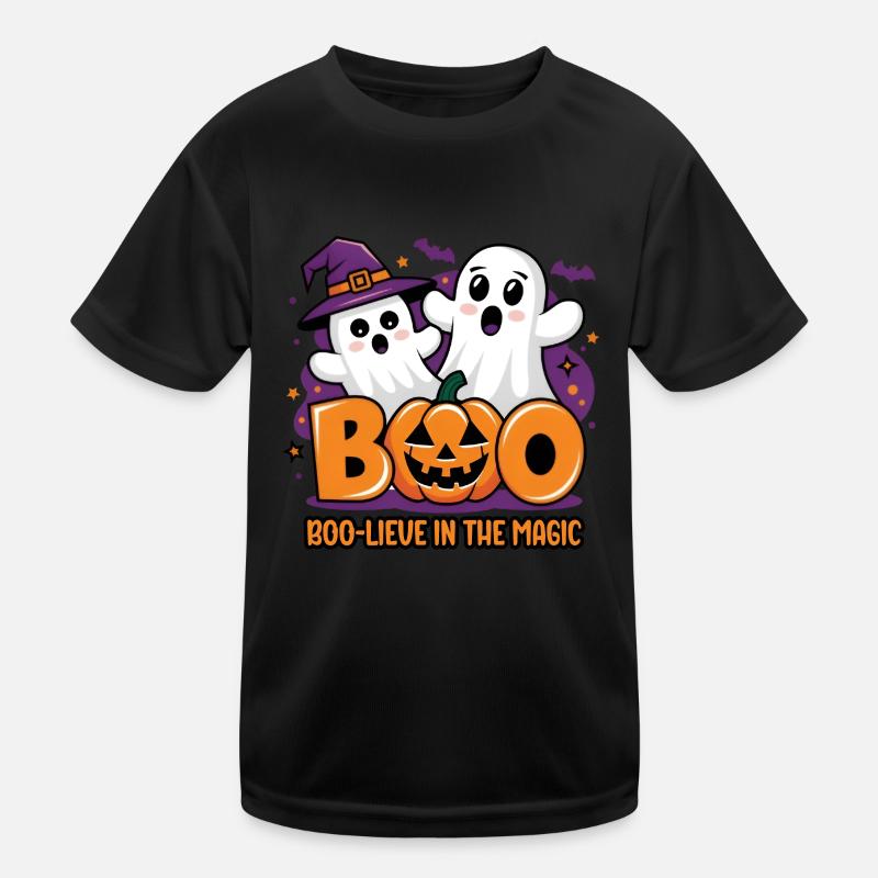 Süßes Geist Halloween Outfit Damen Kinder Funktions-T-Shirt