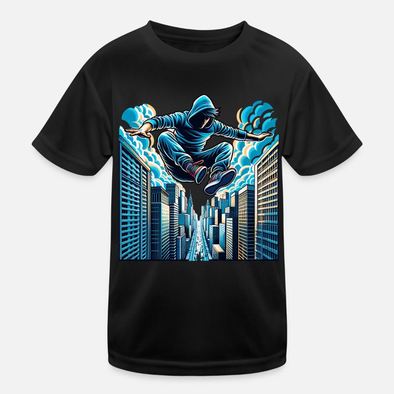 Parkour Kinder Funktions-T-Shirt