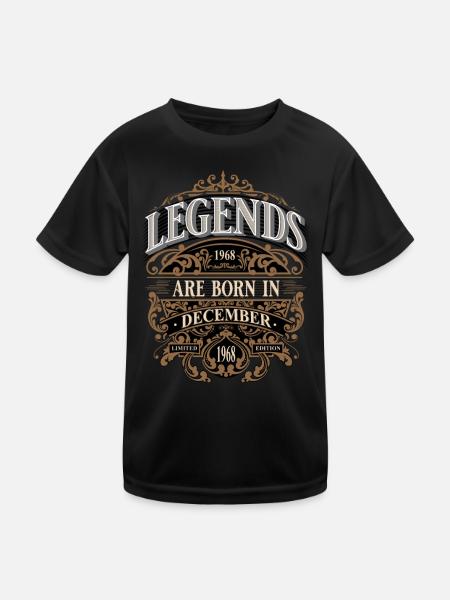 1968 Décembre Naissance Anniversaire Année de naissance - T-shirt sport Enfant - noir - Devant