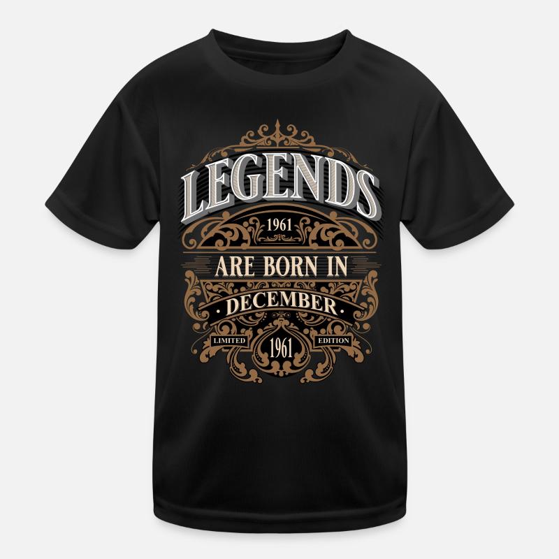 1961 Décembre Naissance Anniversaire Année de naissance T-shirt sport Enfant