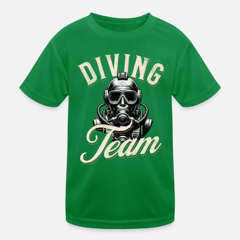 Diving Divers Kids Functional T-Shirt