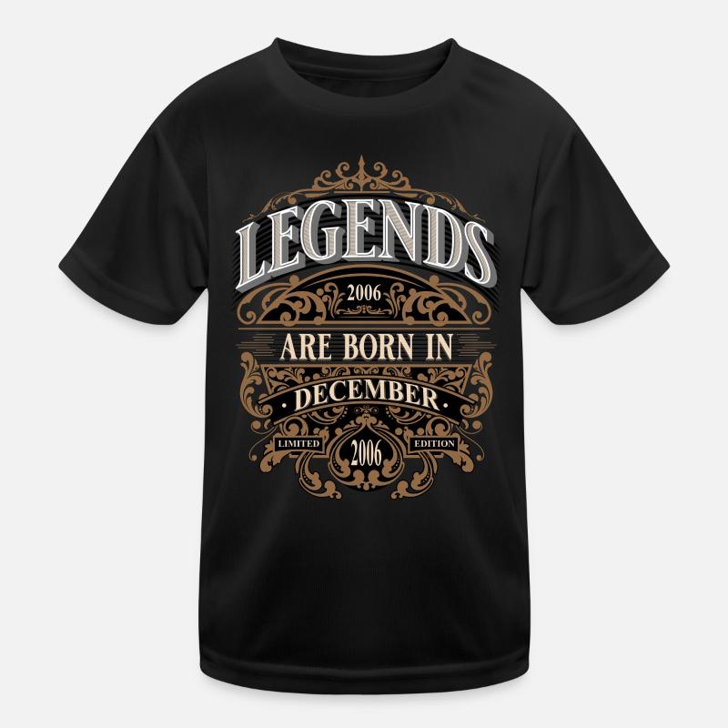 Décembre Né en 2006 Anniversaire Année de naissance T-shirt sport Enfant