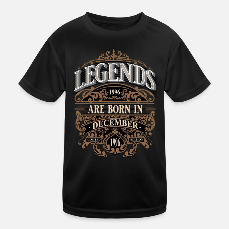 1996 Décembre Naissance Anniversaire Année de naissance T-shirt sport Enfant