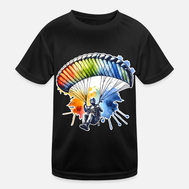 Paragliding Kinder Funktions-T-Shirt