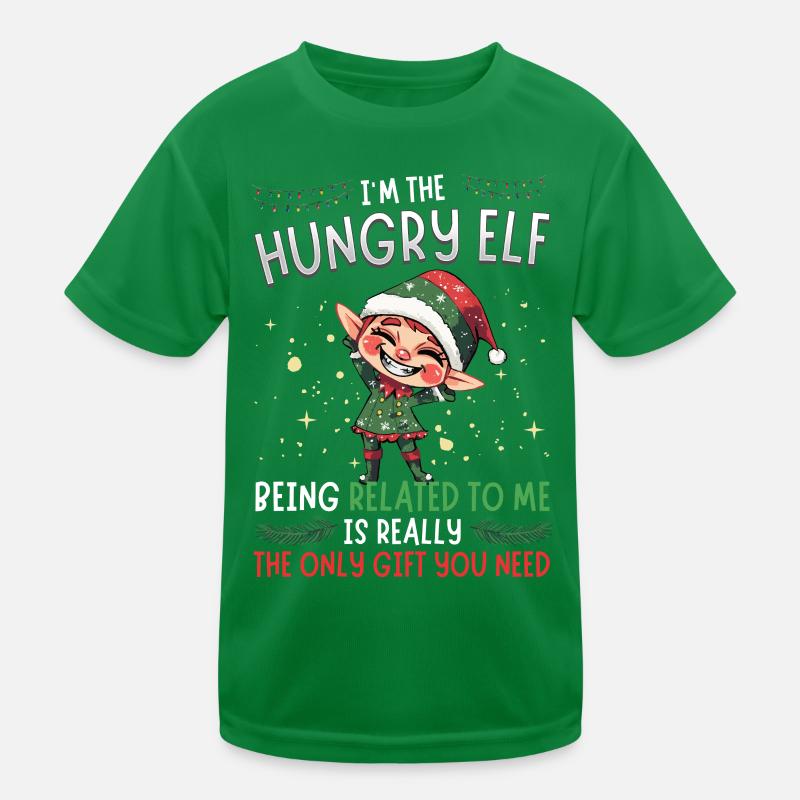 Je suis l’elfe affamé - Look assorti de Noël T-shirt sport Enfant