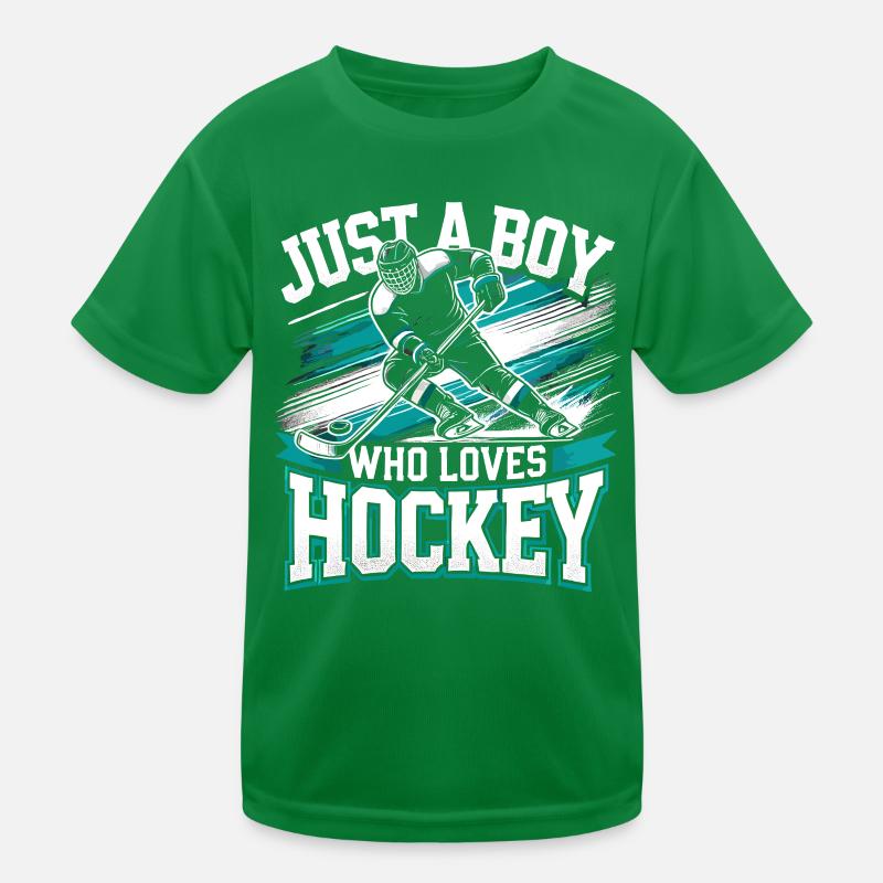 Eishockey, Eishockeyspieler, Junge Kinder Funktions-T-Shirt