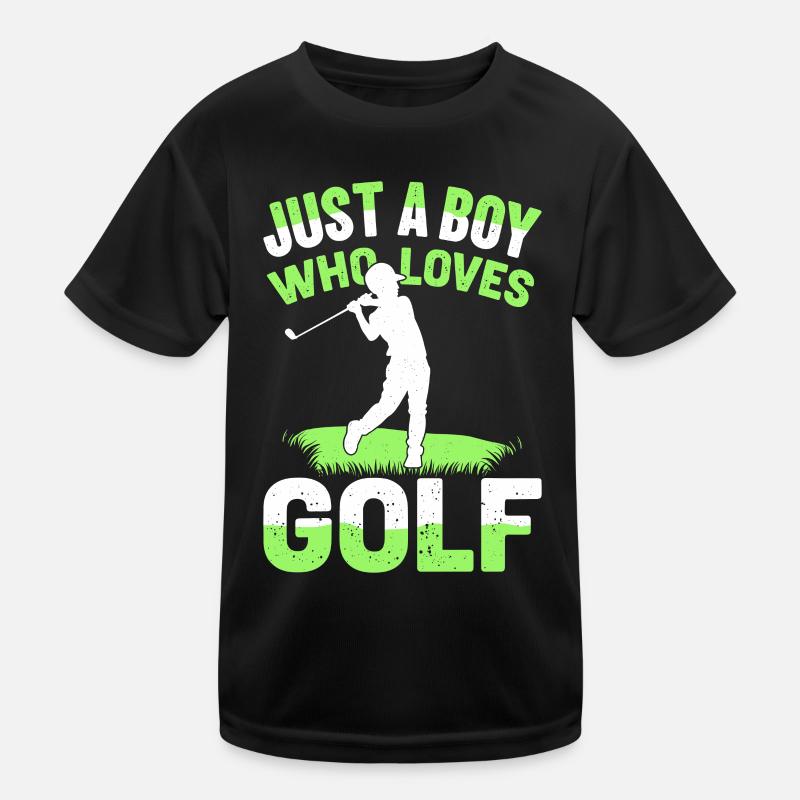 Golf, Golfer, Golfer, Golfer, Boy - Kids Functional T-Shirt - black