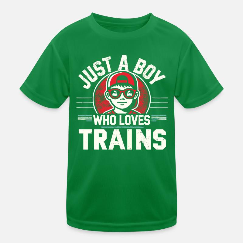 Train Locomotive Railway, pour les garçons T-shirt sport Enfant