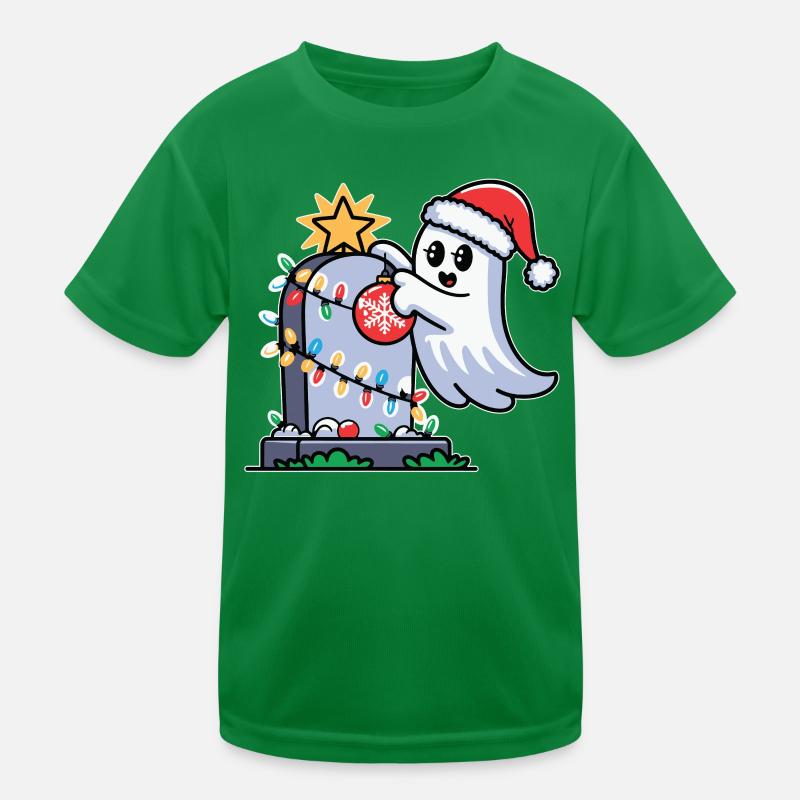 Fantôme de Noël avec pierre tombale T-shirt sport Enfant