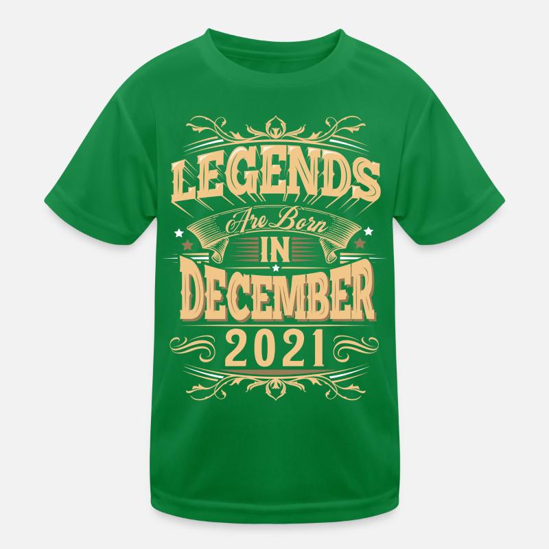 December 2021 Birthday Legend Kids Functional T-Shirt