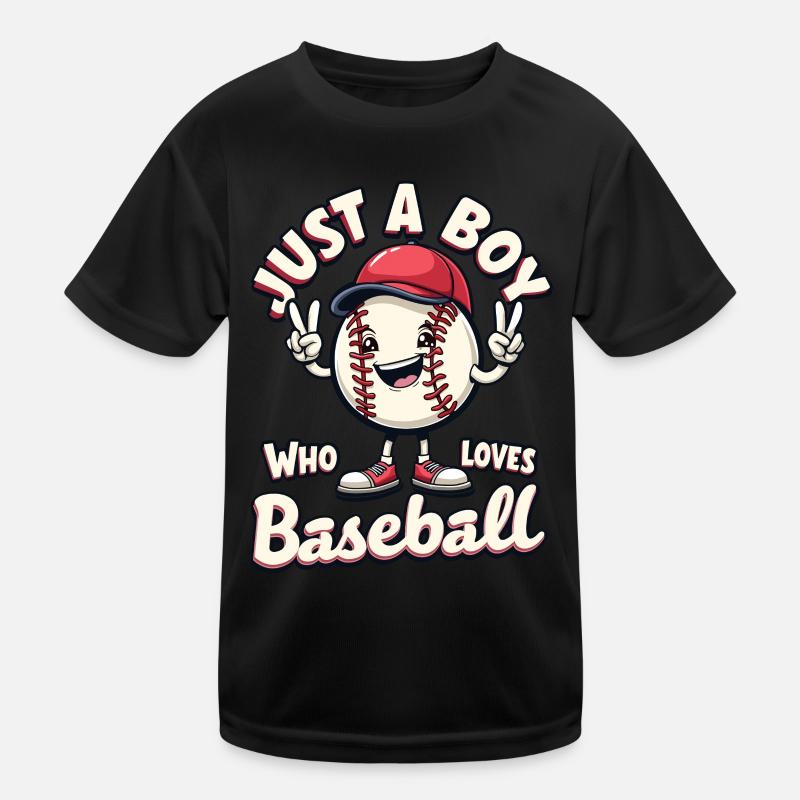 Baseball, Baseballspieler, Junge, Baseballer Kinder Funktions-T-Shirt