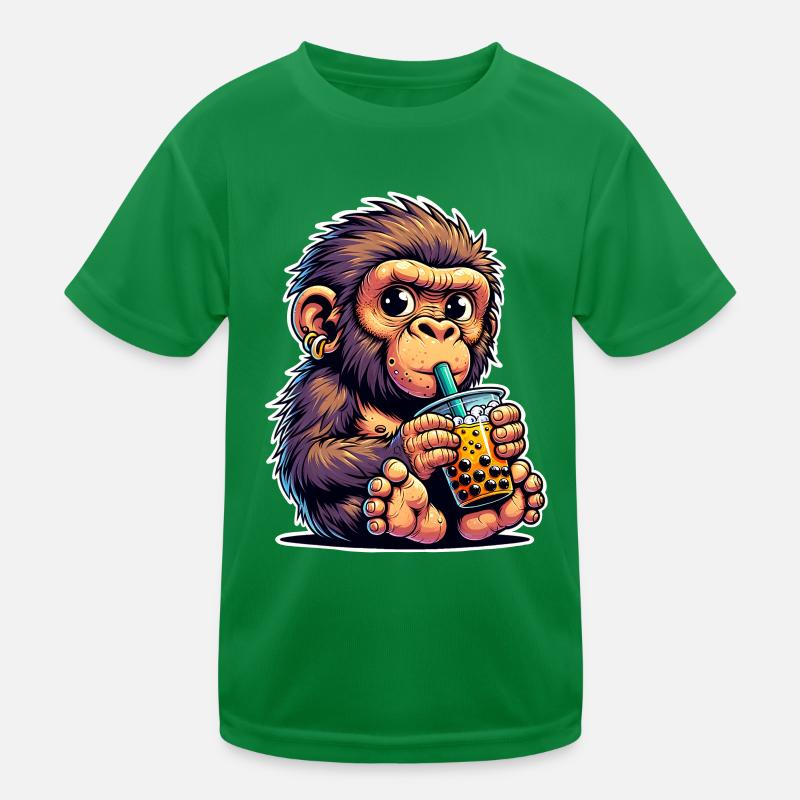 Neanderthal Bubble Tea Kids Functional T-Shirt