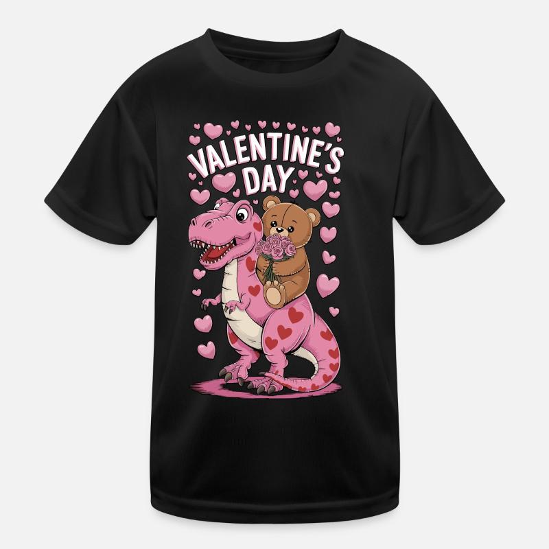 T. Rex Valentinstag Kinder Funktions-T-Shirt