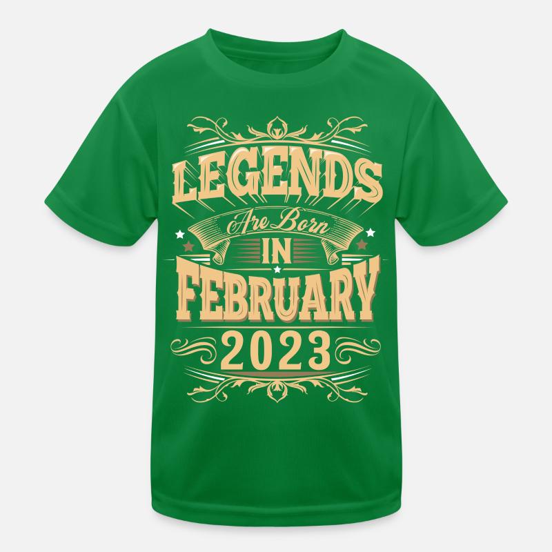 Februar 2023 Geburtstag Legende Kinder Funktions-T-Shirt