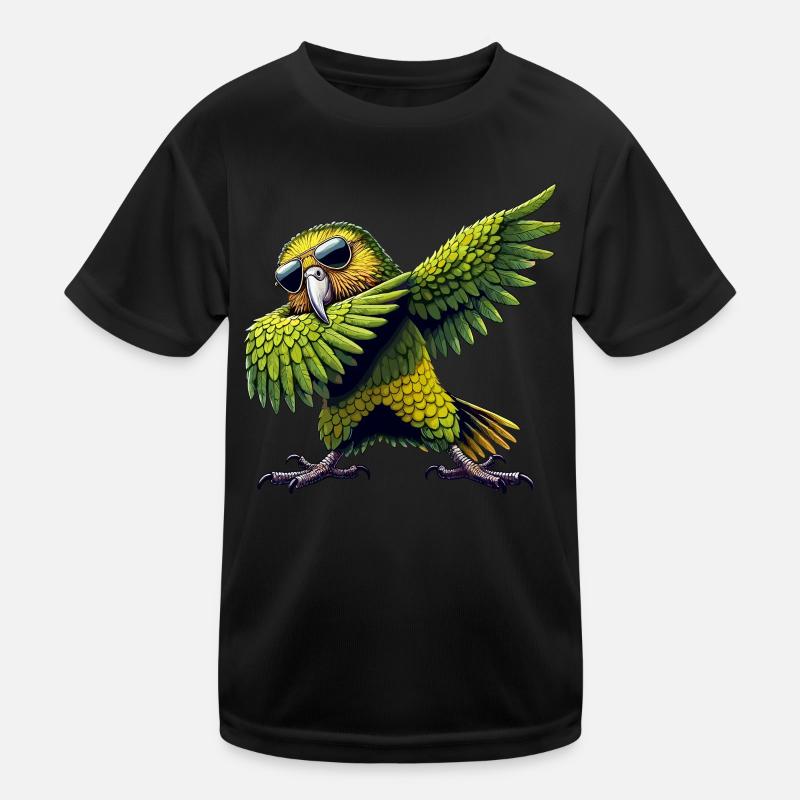 Kakapo, Papagei, Vogel, Dabbing Kinder Funktions-T-Shirt