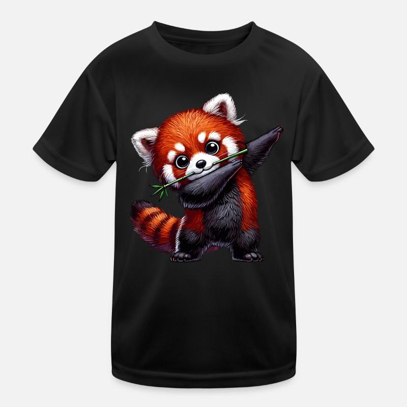 Roter Panda, Red Panda, Pandabär, Dabbing Kinder Funktions-T-Shirt